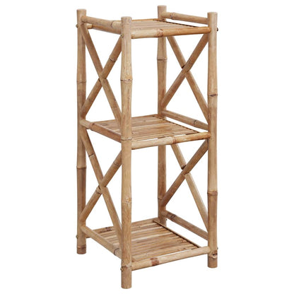 Scaffale a 3 Piani Quadrati in Legno di Bambù | homemem39