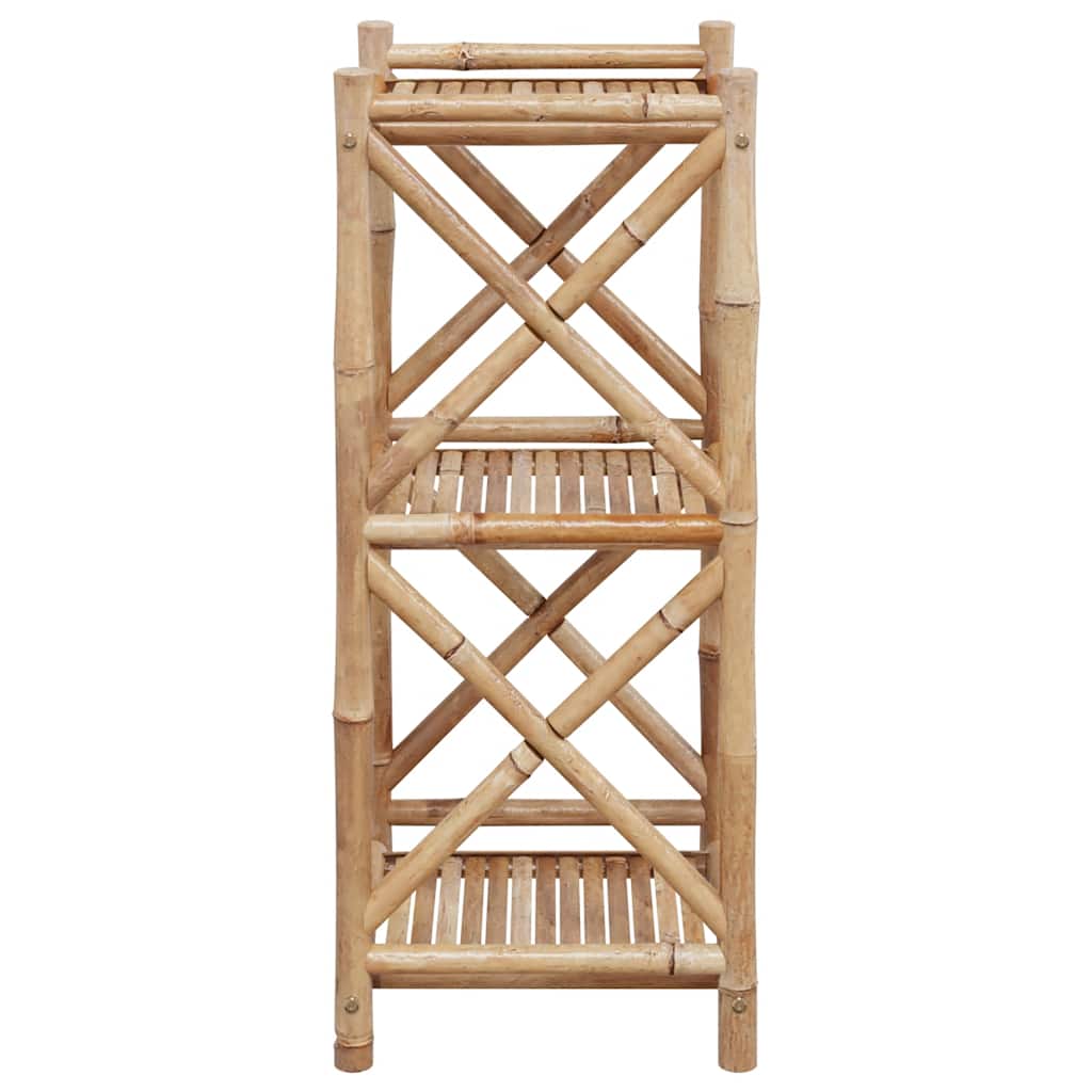 Scaffale a 3 Piani Quadrati in Legno di Bambù | homemem39