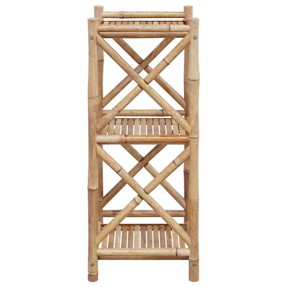 Scaffale a 3 Piani Quadrati in Legno di Bambù | homemem39