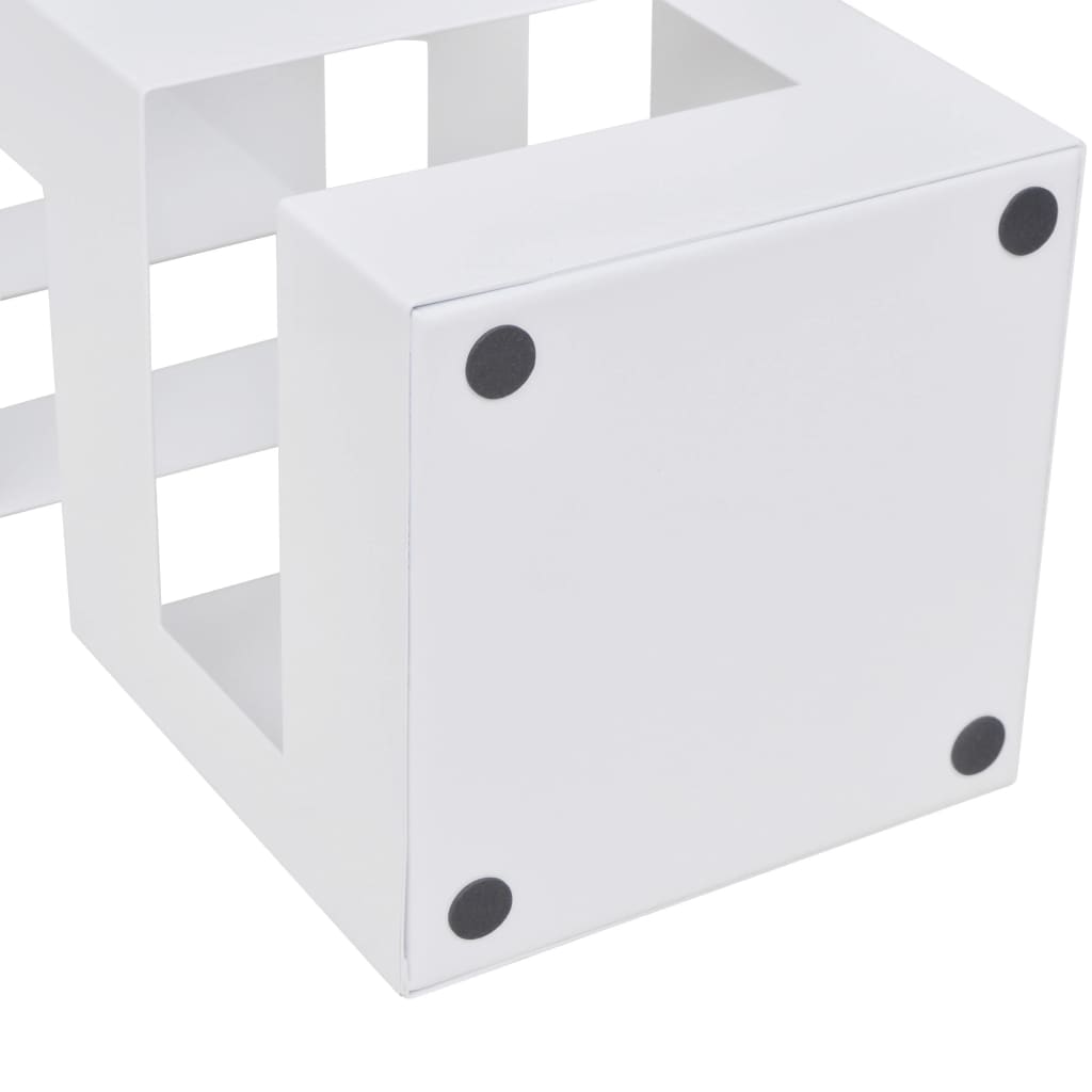 Portaombrelli Bastoni Passeggio Quadrato Acciaio 48,5 cm Bianco | homemem39