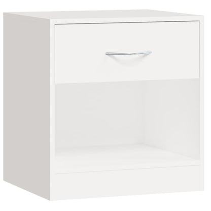 Comodini 2 pz con Cassetto Bianchi - homemem39