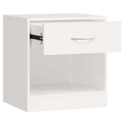 Comodini 2 pz con Cassetto Bianchi - homemem39