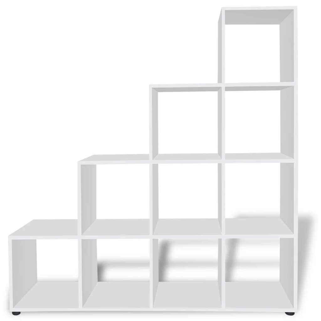 Libreria / Scaffale Espositore a Scala 142 cm Bianco | homemem39