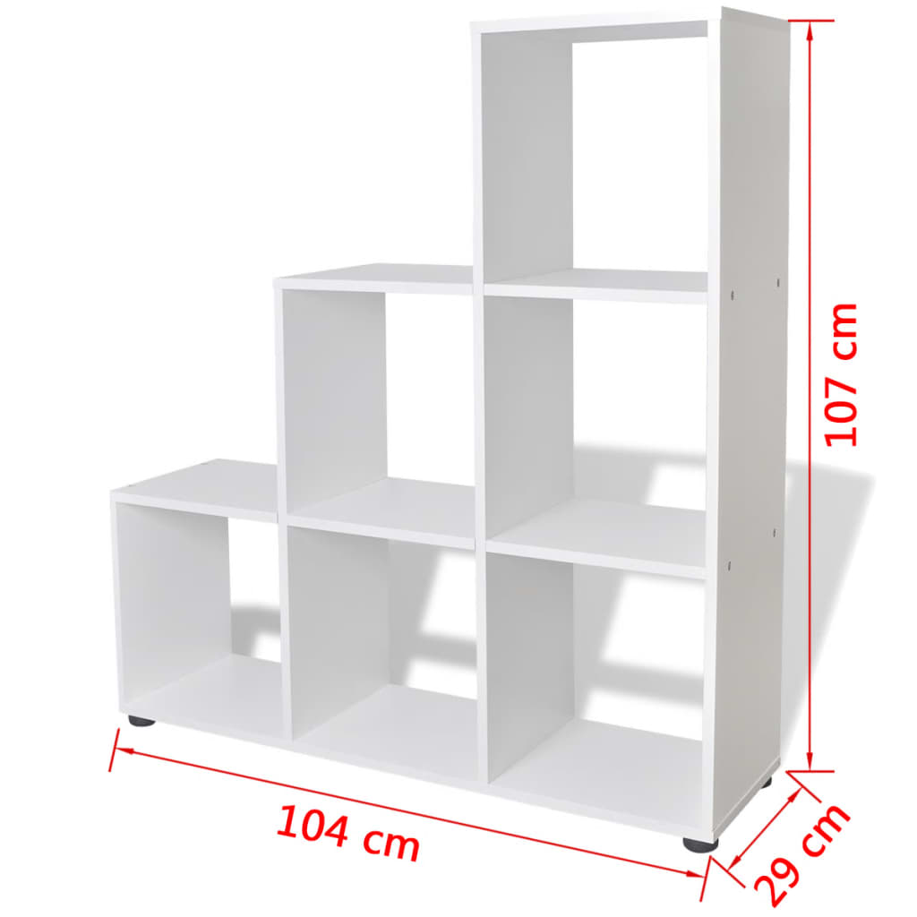 Libreria Scalare / Scaffale Espositore 107 cm Bianco | homemem39