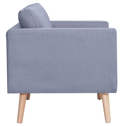 Set Divani a 2 e a 3 Posti in Tessuto Grigio Chiaro - homemem39