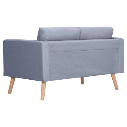 Set Divani a 2 e a 3 Posti in Tessuto Grigio Chiaro - homemem39