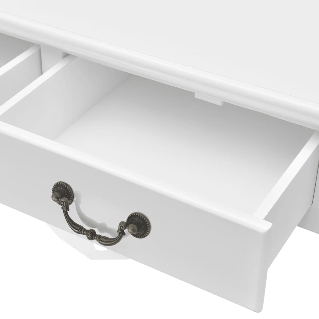 Tavolino da Salotto con 4 Cassetti Bianco | homemem39