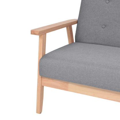 Set Divani 2 pz in Tessuto Grigio Chiaro | homemem39