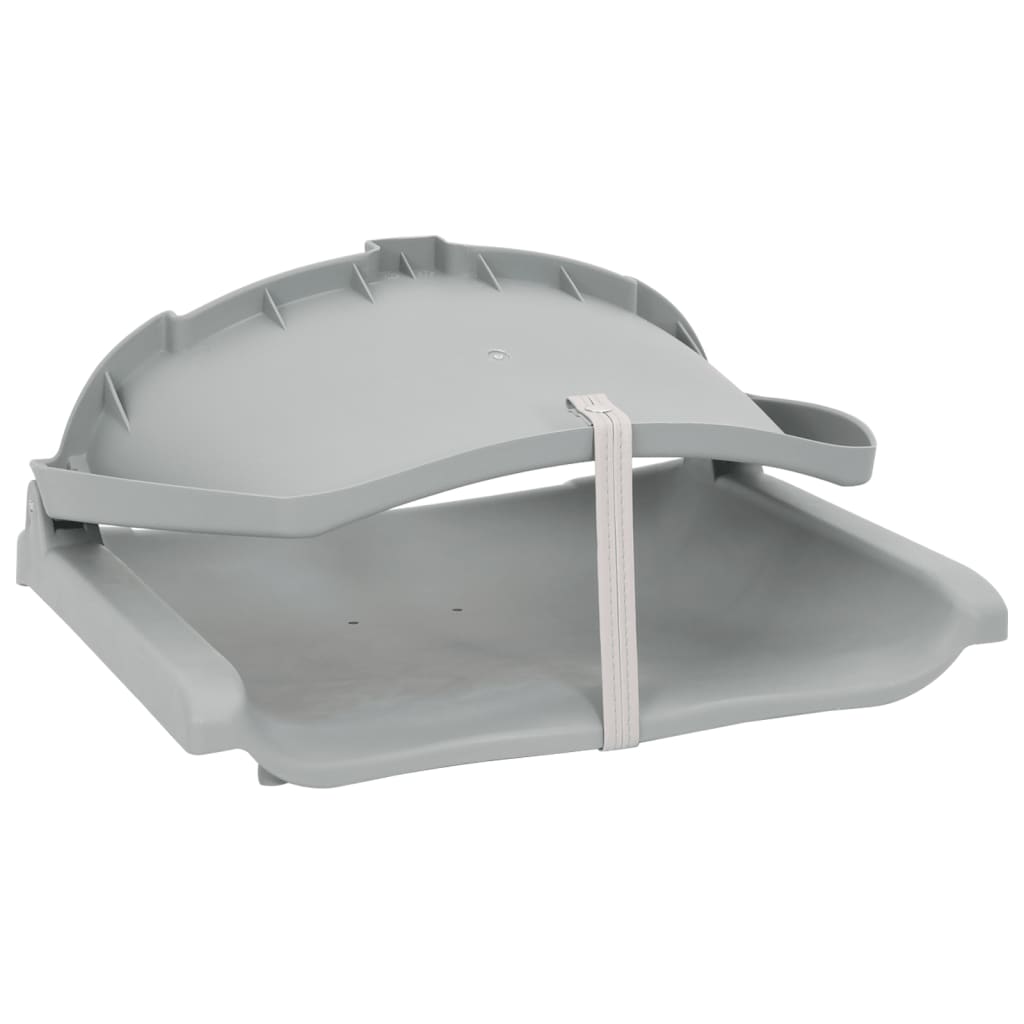 Set Sedile da Barca Pieghevole 2pz Grigio | homemem39