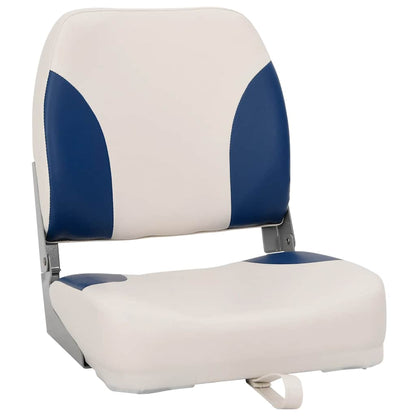 Sedile pieghevole per barca 1 set con Cuscino Blu-Bianco | homemem39