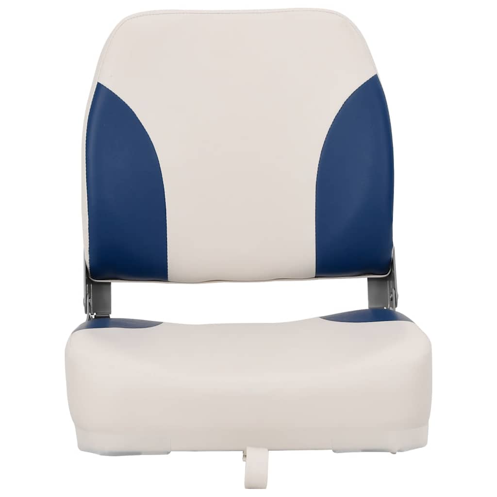 Sedile pieghevole per barca 1 set con Cuscino Blu-Bianco | homemem39