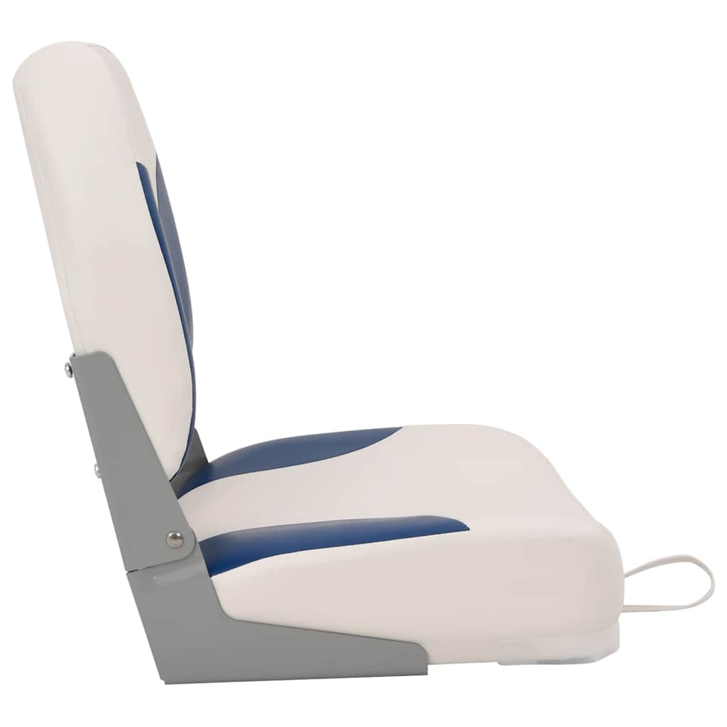 Sedile pieghevole per barca 1 set con Cuscino Blu-Bianco | homemem39