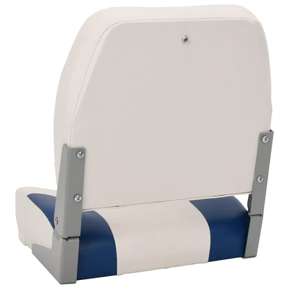 Sedile pieghevole per barca 1 set con Cuscino Blu-Bianco | homemem39