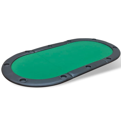 Superficie Tavolo Poker per 10 Giocatori Pieghevole Verde - homemem39