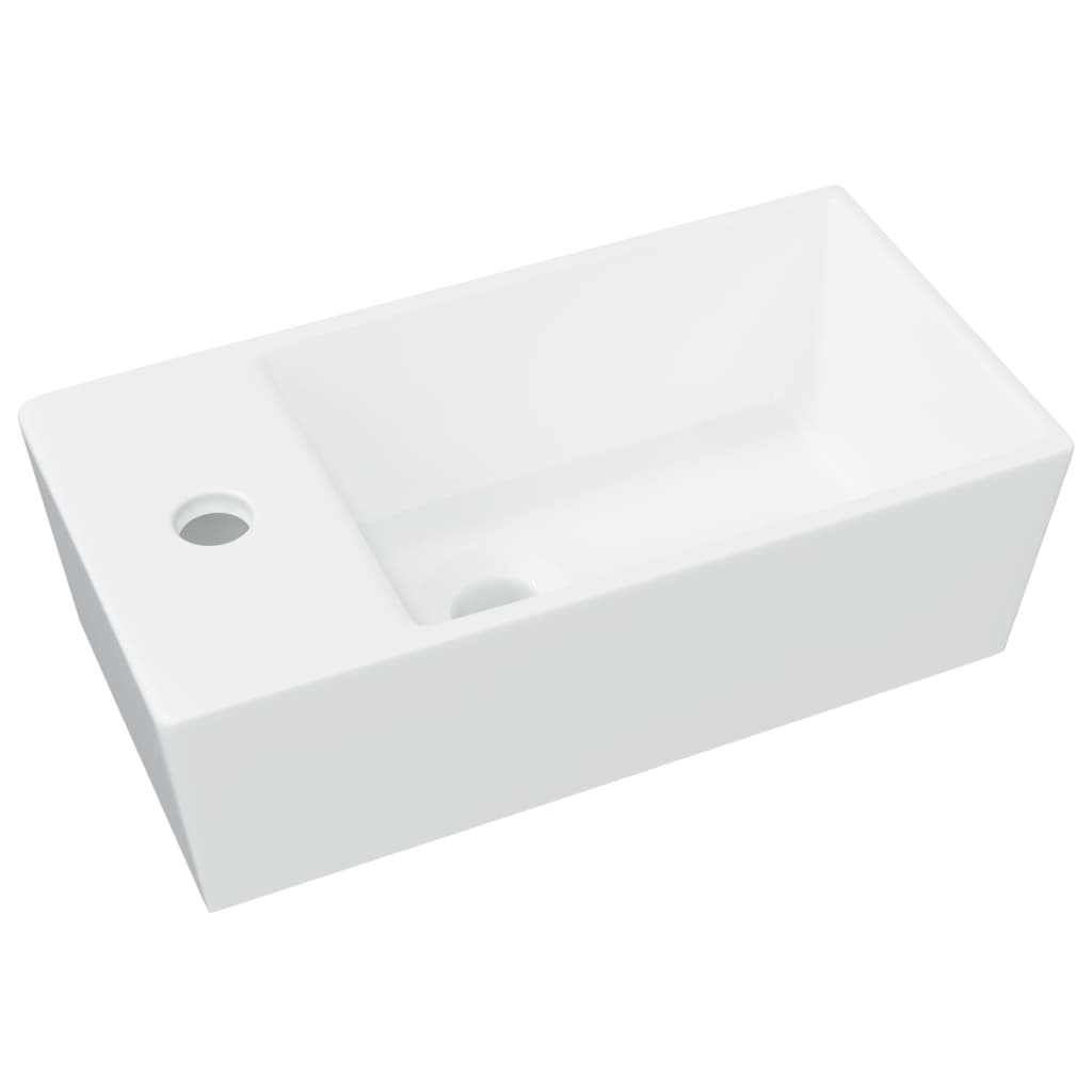 Lavandino Bianco 48x25x15 cm in Ceramica - homemem39