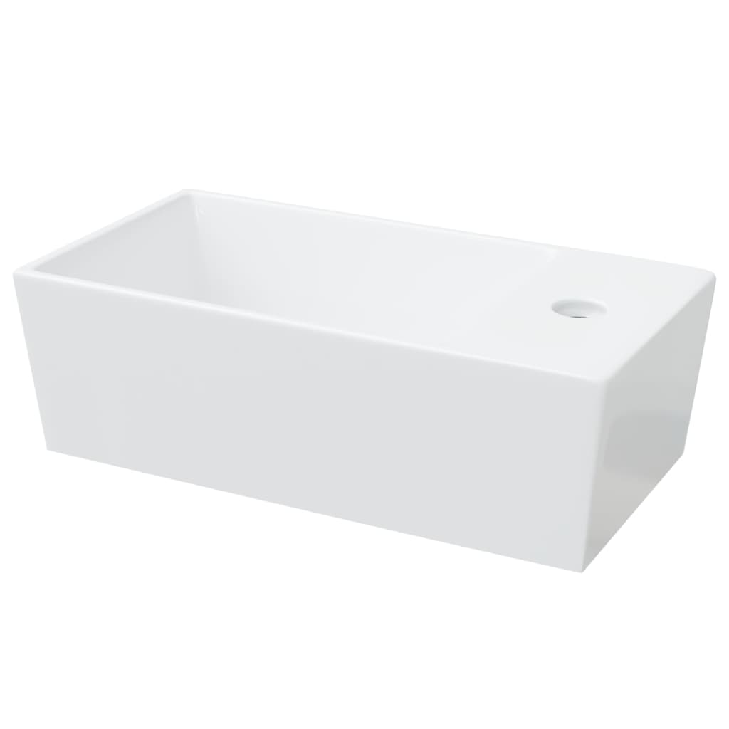 Lavandino Bianco 48x25x15 cm in Ceramica - homemem39