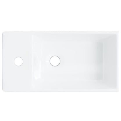 Lavandino Bianco 48x25x15 cm in Ceramica - homemem39