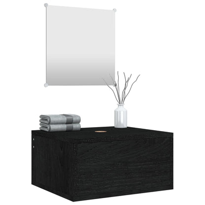 Set Mobili da Bagno 2 pz Nero in Legno Multistrato | homemem39