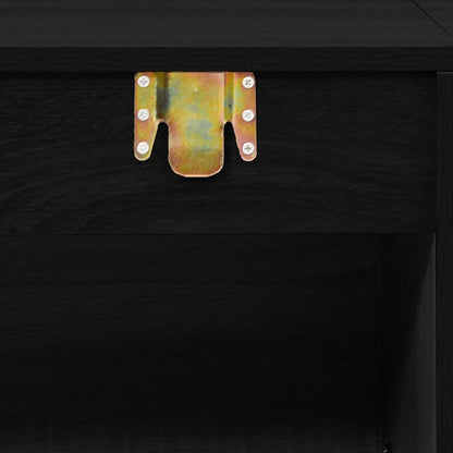 Set Mobili da Bagno 2 pz Nero in Legno Multistrato | homemem39