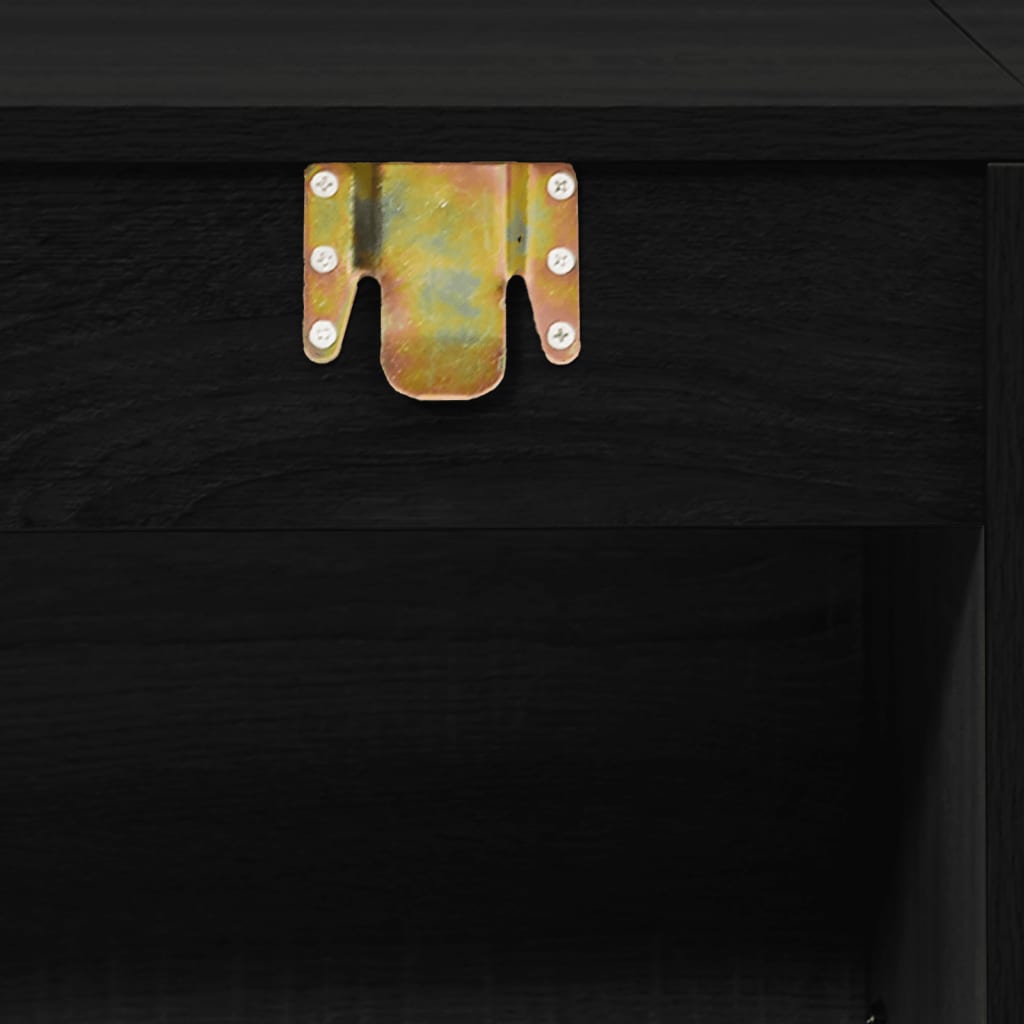 Set Mobili da Bagno 7 pz Nero in Legno Multistrato | homemem39