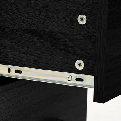 Set Mobili da Bagno 5 pz Nero in Legno Multistrato