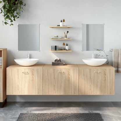 Set Mobili da Bagno 6 pz Rovere in Legno Multistrato | homemem39