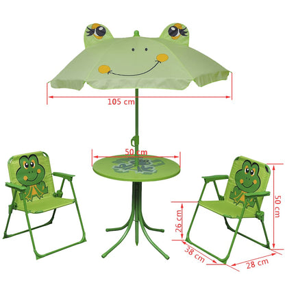 Set da Bistrot da Giardino per Bambini con Ombrellone Verde - homemem39