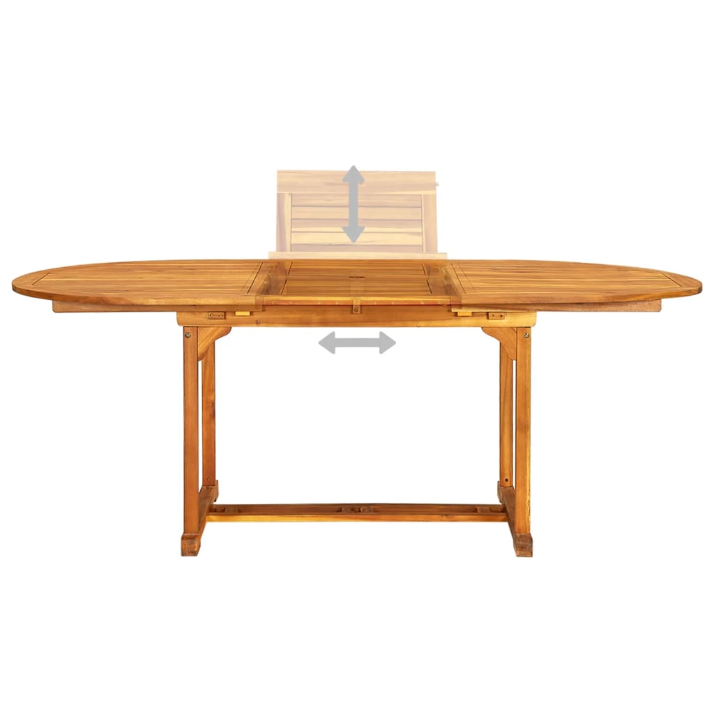 Set da Pranzo da Giardino 7 pz in Legno Massello di Acacia - homemem39