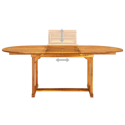 Set da Pranzo da Giardino 7 pz in Legno Massello di Acacia - homemem39