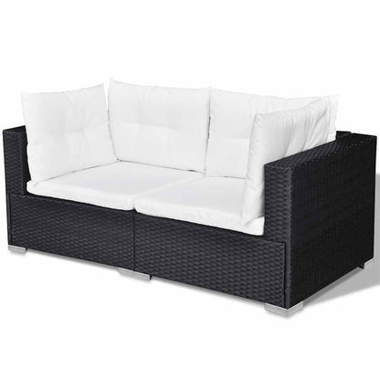 Set Divani da Giardino 10 pz con Cuscini in Polyrattan
