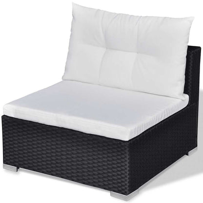 Set Divani da Giardino 10 pz con Cuscini in Polyrattan
