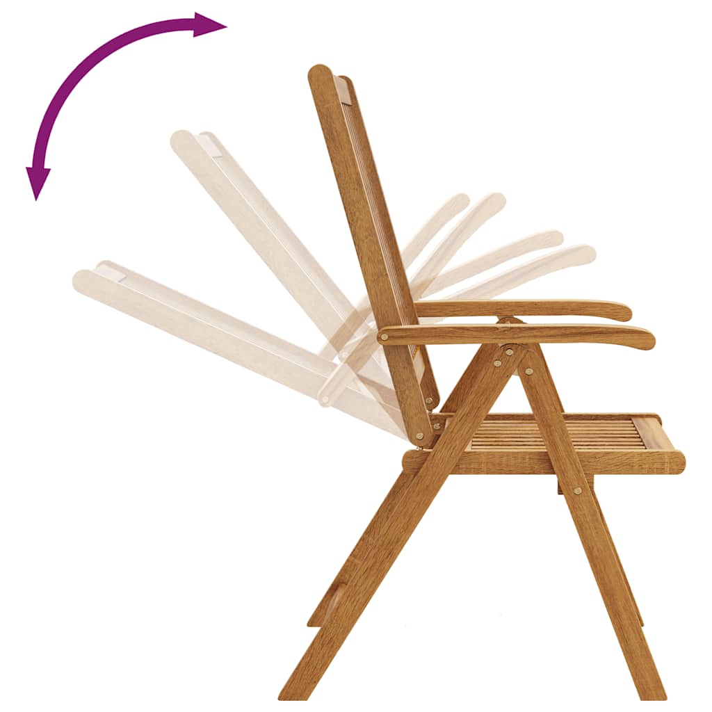 Folding Garden Chairs 2 pcs in Brown Solid Acacia