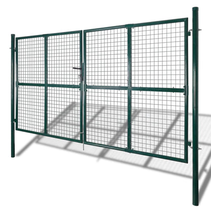 Cancello per Recinzione a doppia Porta 300x150 cm in Acciaio verniciato a Polvere | homemem39