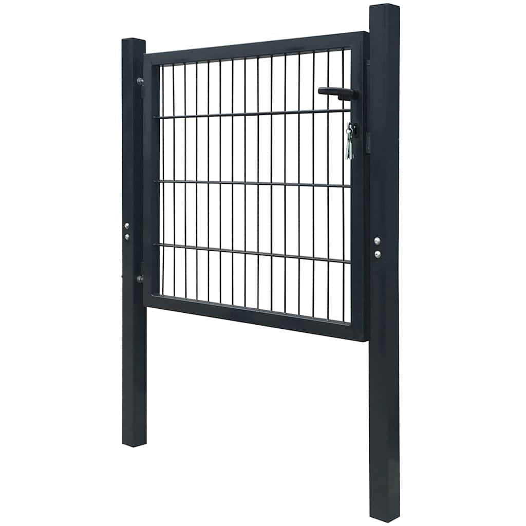 Cancello per Recinzione in Acciaio Antracite 100x100 cm | homemem39