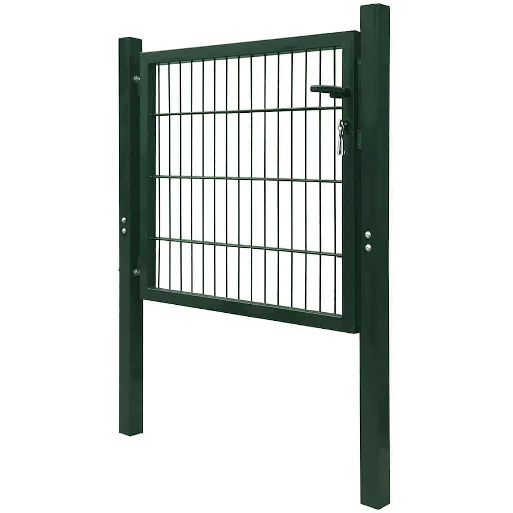 Cancello per Recinzione in Acciaio Verde 100x100 cm | homemem39