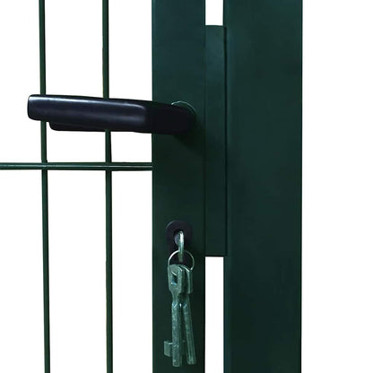 Cancello per Recinzione in Acciaio 100x200 cm Verde | homemem39