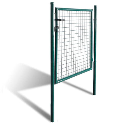 Cancello per Recinzione a una Porta 100x100 cm in Acciaio verniciato a Polvere