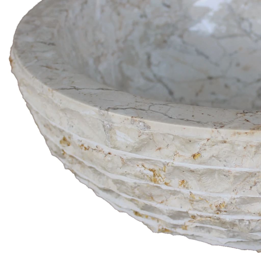 Lavandino in Marmo 40 cm Crema - homemem39