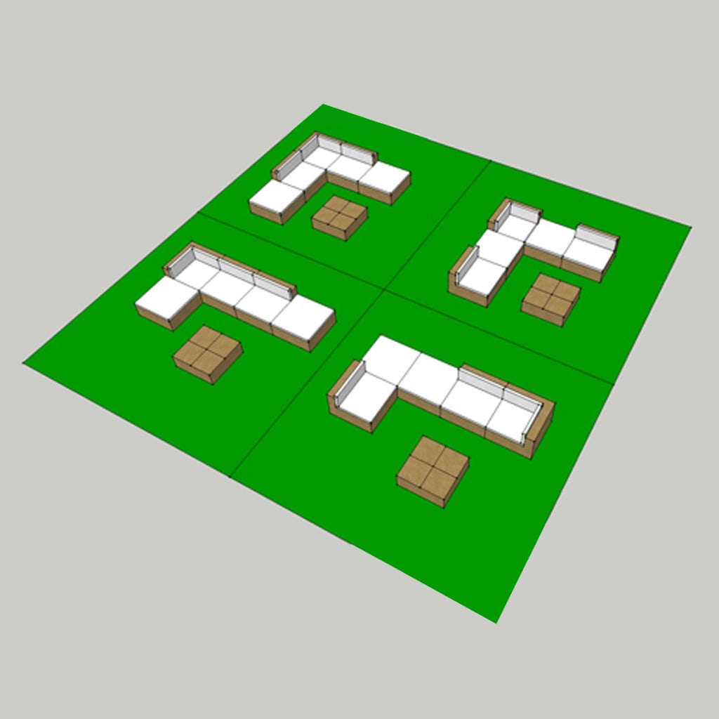 Set Divani da Giardino 6 pz con Cuscini in Polyrattan Nero - homemem39