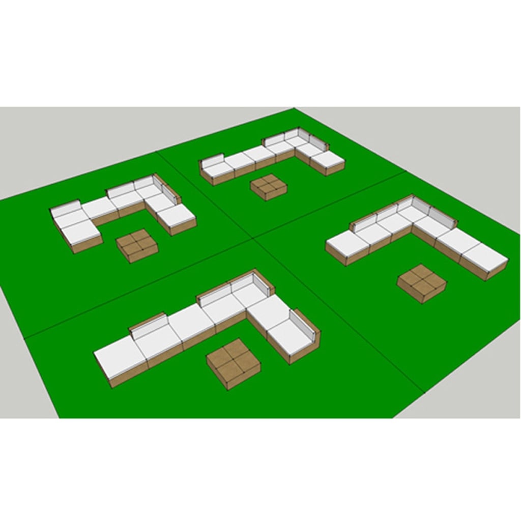 Set Divani da Giardino 8 pz con Cuscini in Polyrattan Marrone | homemem39
