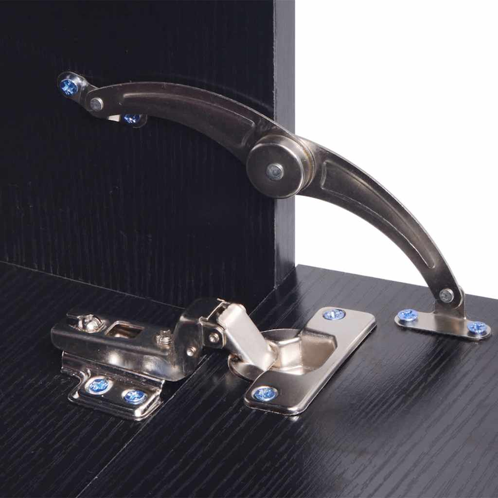 Set Mobili da Bagno con Lavabo 8 pz Nero