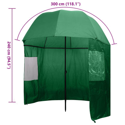 Ombrello da Pesca Verde 300x240 cm - homemem39