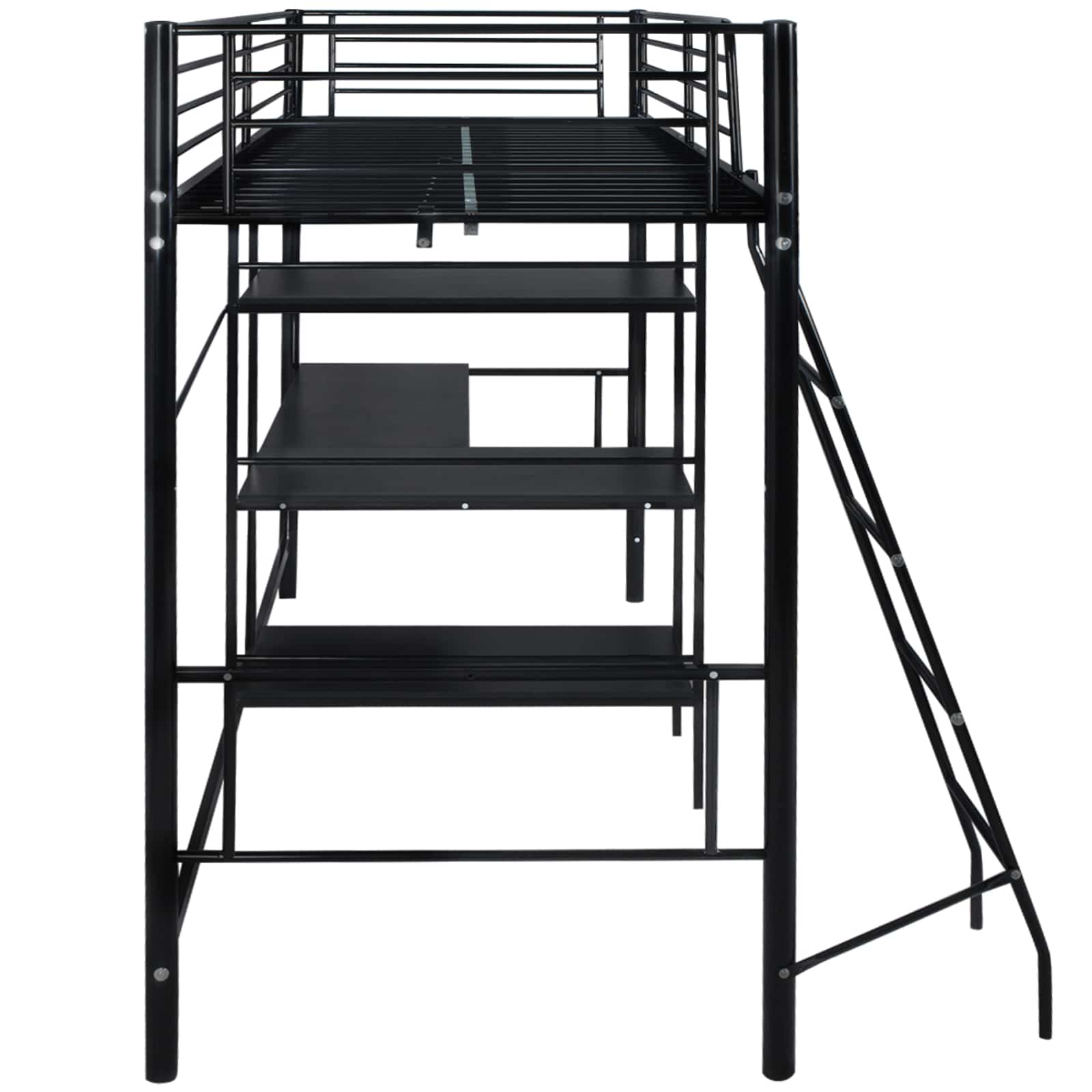 Letto con materasso Nero 200 x 90 cm Metallo | homemem39