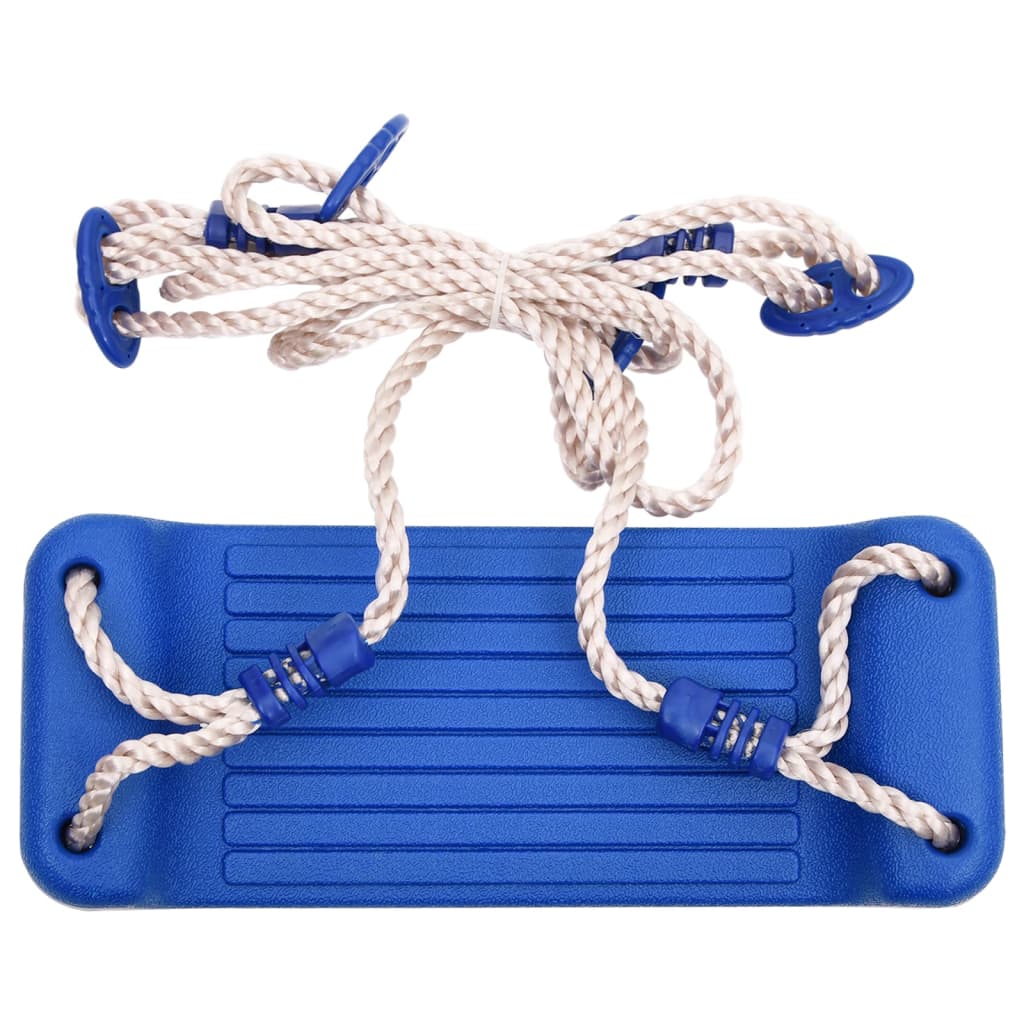 Seggiolini Altalena 2 pz con Pietre Arrampicata Blu Polietilene - homemem39