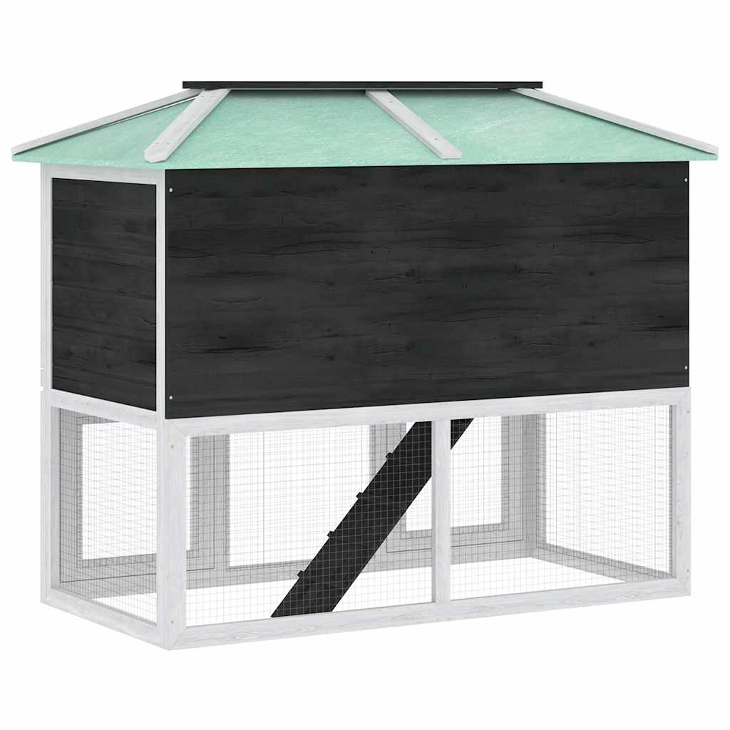 Conigliera in Legno a Due Piani per Animali Piccoli