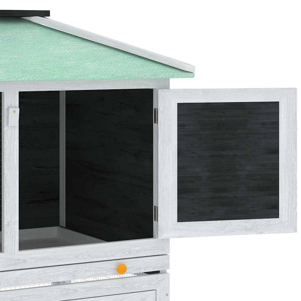 Conigliera in Legno a Due Piani per Animali Piccoli