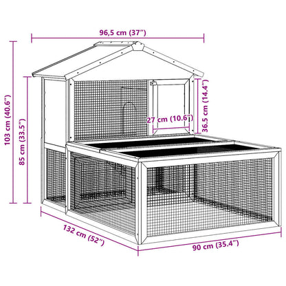 Outdoor Hutch for Small Animals in Wood
