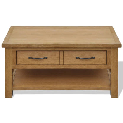 Tavolino da Salotto 88x53x45 cm in Legno Massello di Rovere | homemem39