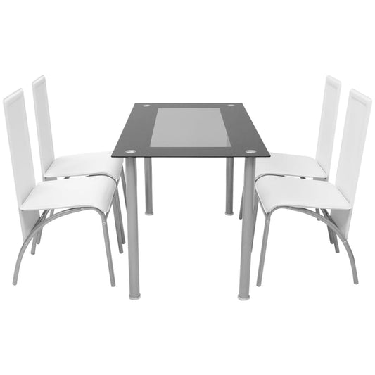 Set Sala Da Pranzo 5 Pezzi Bianco - homemem39