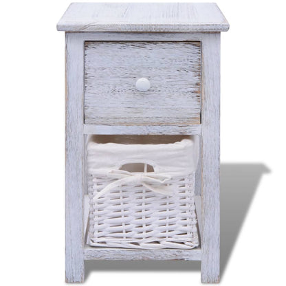 Comodino in Legno Bianco - homemem39